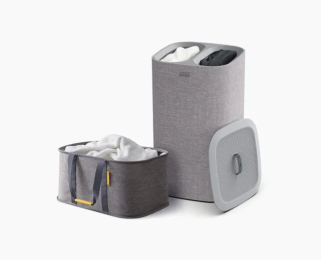 joseph-joseph-2-piece-grey-laundry-basket-set-with-tota-and-hold-all image 1