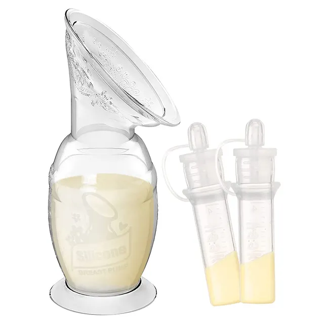 haakaa-gen-2-manual-breast-pump-colostrum-collector-set-100ml-4oz-with-base image 1