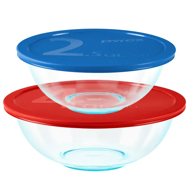 pyrex-smart-essentials-4-piece-glass-mixing-bowl-set-with-lids image 1