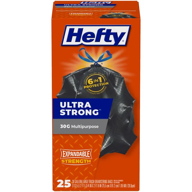 hefty-ultra-strong-30-gallon-large-trash-bags-black-unscented-25-count image 1