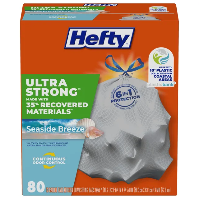 hefty-ultra-strong-13-gallon-trash-bags-seaside-breeze-scent-80-count-made-with- image 1