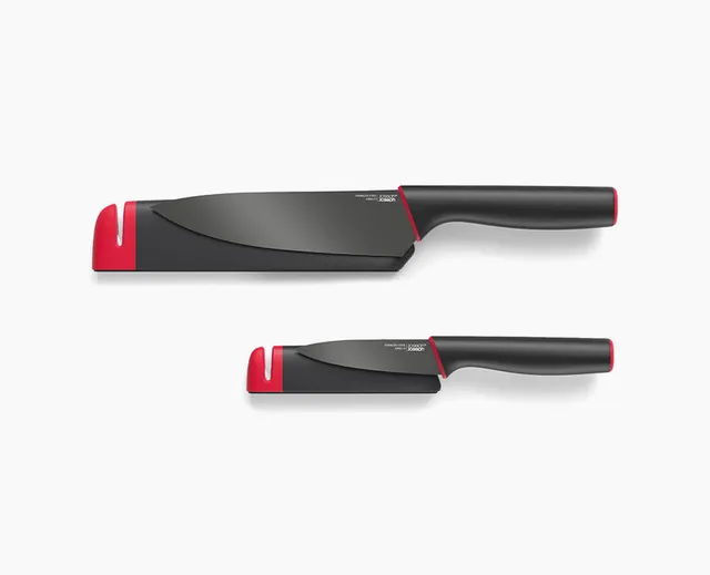 joseph-joseph-slice-sharpen-set-of-2-knives-with-integrated-sharpening-sheaths image 1