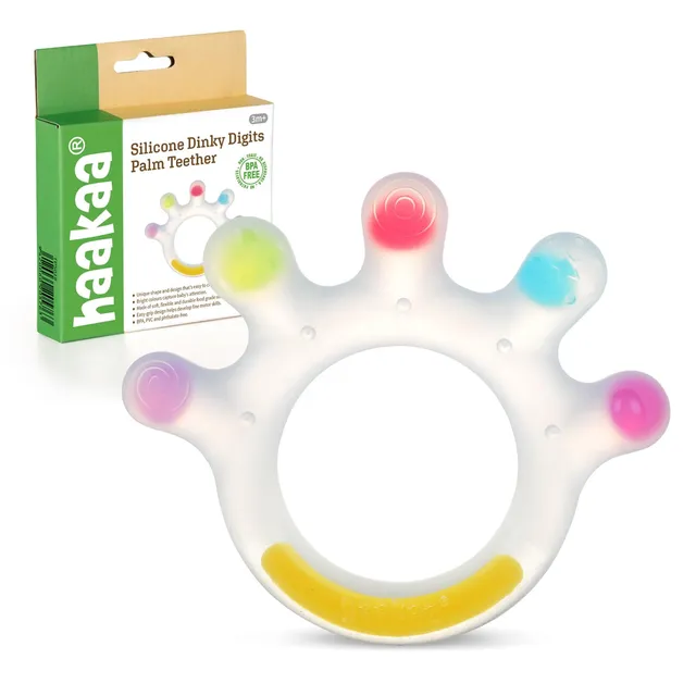 haakaa-dinky-digits-palm-teether-baby-teething-toy-food-grade-silicone-bpa-free- image 1
