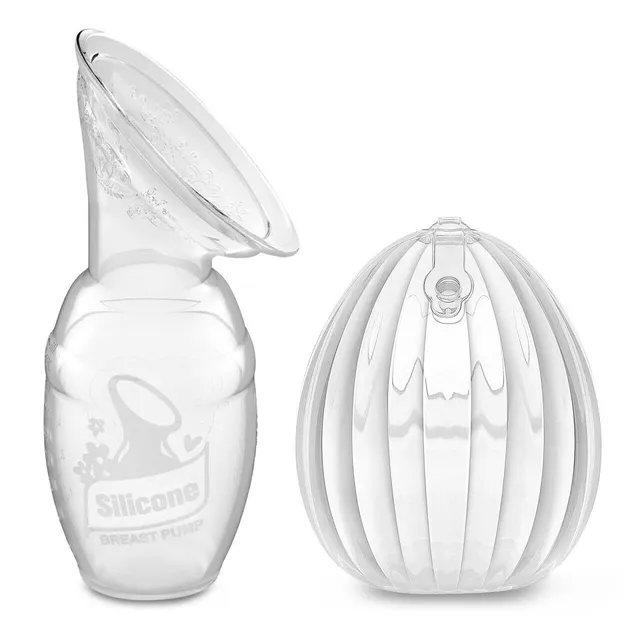 haakaa-manual-breast-pump-and-shell-milk-collector-combo-food-grade-silicone-4oz image 1