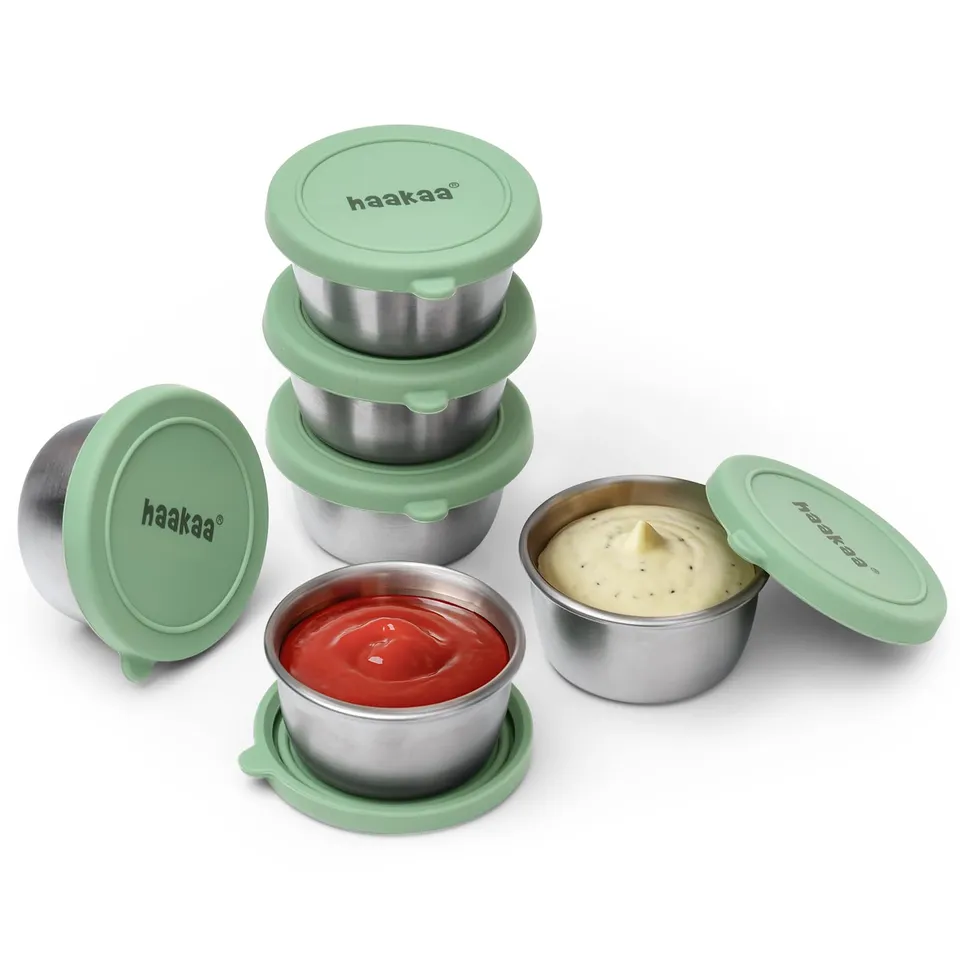 haakaa-6-pack-small-salad-dressing-containers-to-go-1-18-oz-leakproof-condiment- image 1