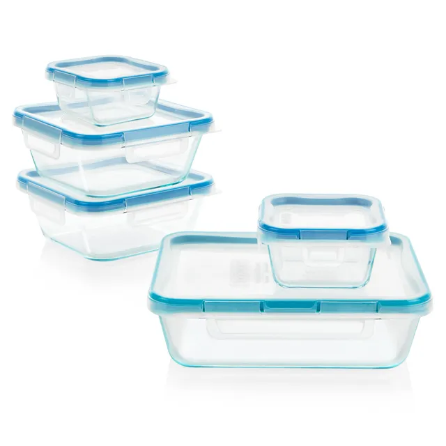 snapware-total-solution-pyrex-glass-10-piece-food-storage-container-set image 1
