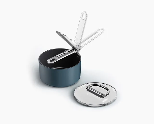 joseph-joseph-space-folding-handle-ceramic-non-stick-15cm-blue-saucepan-with-lid image 1