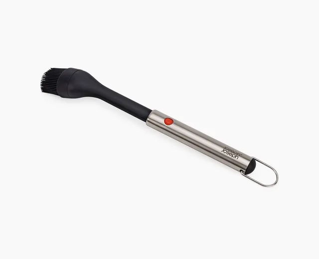 joseph-joseph-grillout-black-bbq-silicone-basting-brush-with-extending-handle image 1