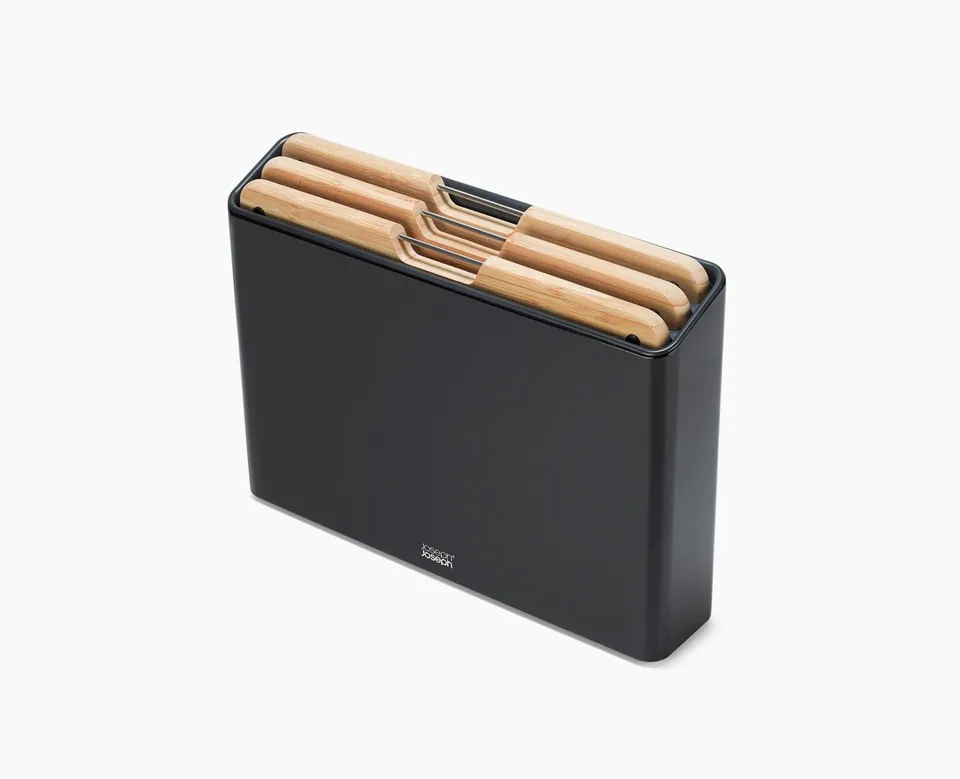 joseph-joseph-folio-steel-3-piece-bamboo-chopping-board-set-with-black-stainless image 1