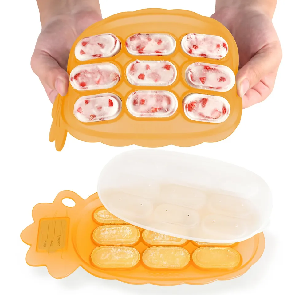 haakaa-silicone-nibble-freezer-tray-breastmilk-popsicle-mold-baby-food-freezer-t image 1