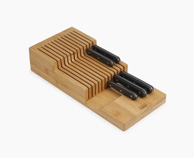 joseph-joseph-drawerstore-bamboo-large-2-tier-knife-organizer-holds-12-knives image 1