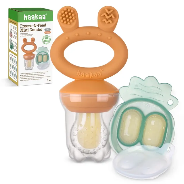 haakaa-baby-fruit-food-feeder-mini-freezer-nibble-tray-combo-silicone-feeder-for image 1
