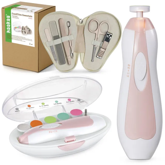 haakaa-electric-nail-care-set-pear-fect-manicure-kit-for-newborns-toddlers-and-a image 1