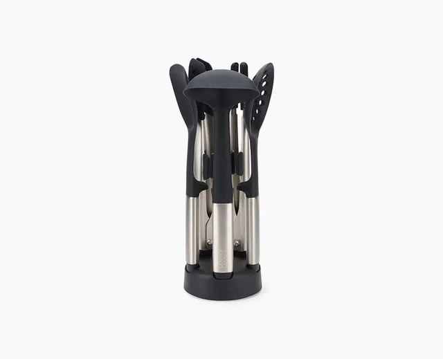 joseph-joseph-elevate-fusion-5-piece-stainless-steel-utensil-set-with-stand image 1