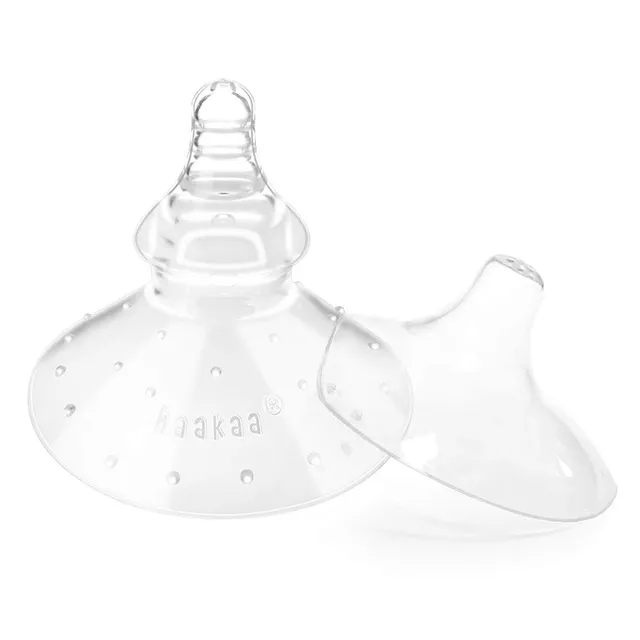 haakaa-nipple-shields-for-nursing-soft-silicone-with-carry-case-2-count image 1