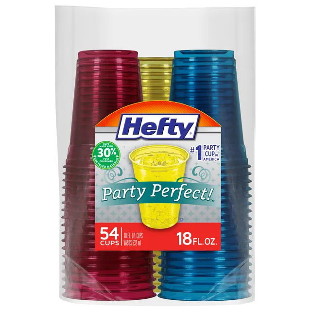hefty-party-perfect-tinted-disposable-plastic-cups-18-oz-red-blue-yellow-54-coun image 1
