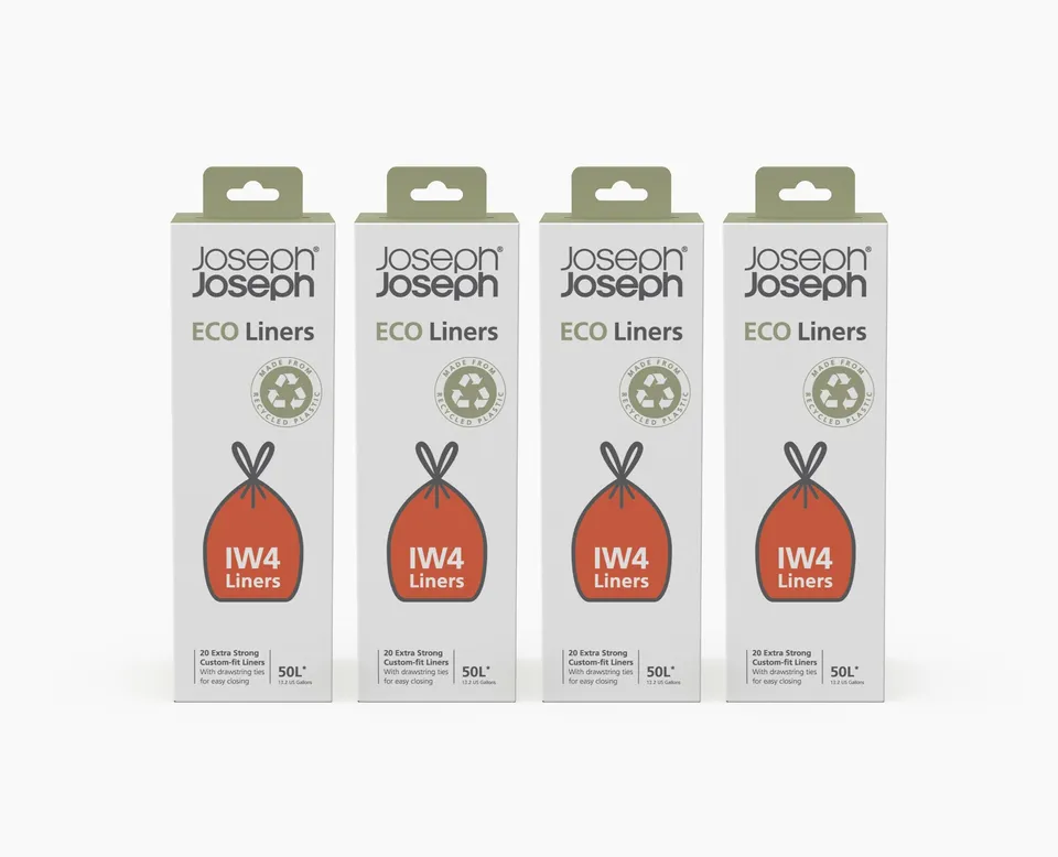 joseph-joseph-iw4-50l-grey-recycled-bin-liners-4-pack image 1