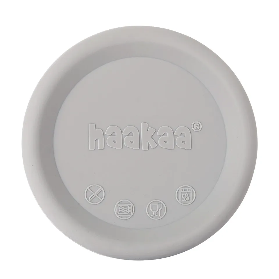 haakaa-silicone-breast-pump-lid-grey image 1
