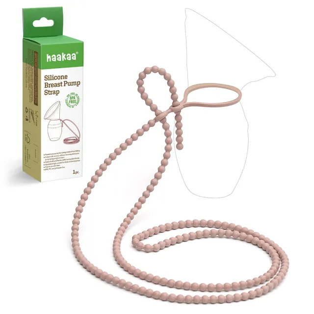 haakaa-silicone-strap-for-haakaa-gen-1-2-3-manual-breast-pump-blush image 1