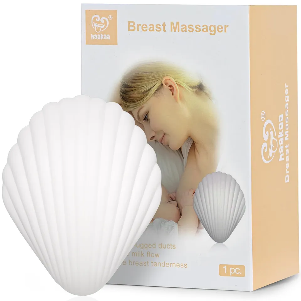 haakaa-lactation-massager-waterproof-usb-rechargeable-for-breastfeeding-support- image 1
