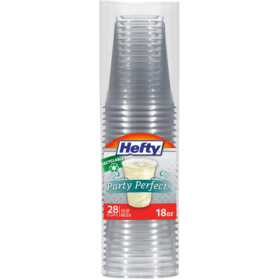 hefty-party-perfect-clear-plastic-cups-18-oz-28-count-large-disposable-party-cup image 1
