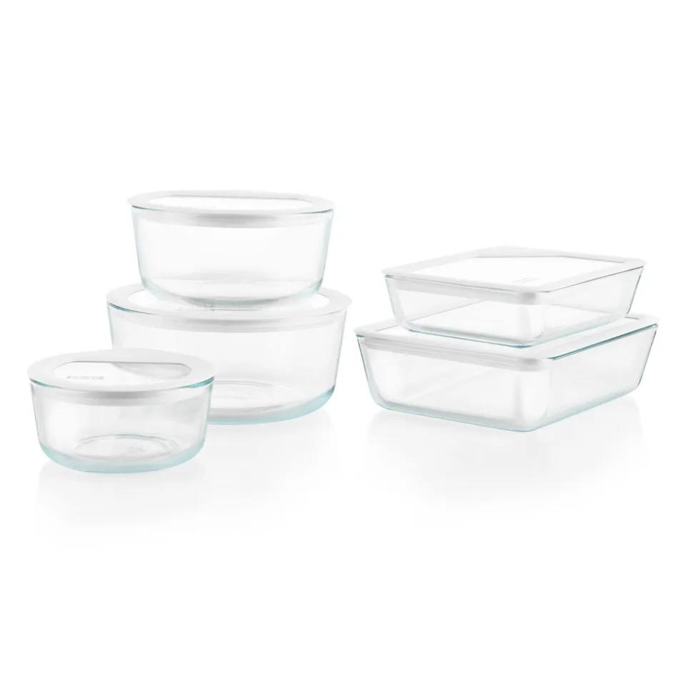 pyrex-ultimate-10-piece-glass-storage-set-with-glass-lids image 1