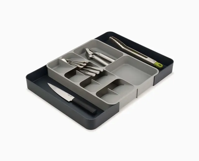 joseph-joseph-drawerstore-grey-expanding-cutlery-utensil-gadgets-organiser image 1
