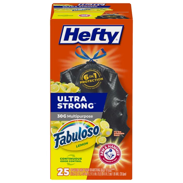 hefty-ultra-strong-large-trash-bags-30-gal-black-fabuloso-lemon-scent-25-count-d image 1