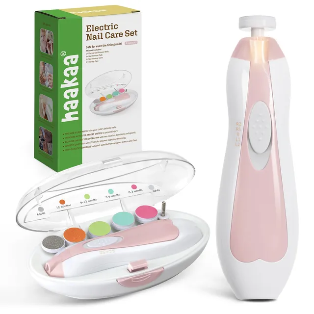 haakaa-baby-nail-trimmer-electric-safe-nail-clipper-kit-with-6-grinding-heads-an image 1