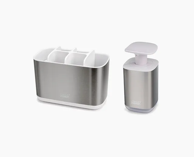 joseph-joseph-2-piece-stainless-steel-bathroom-sink-set image 1