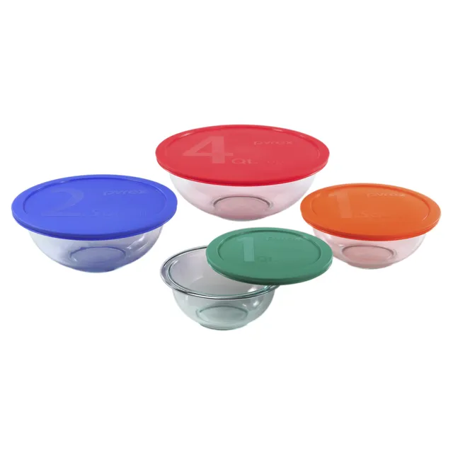 pyrex-8-piece-mixing-bowl-set-with-assorted-lids image 1