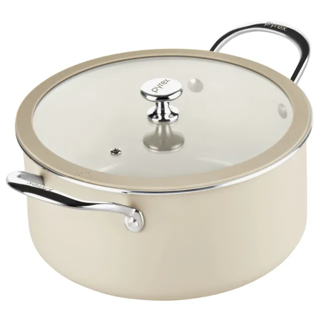 pyrex-ceramic-cookware-10-inch-4-5-quart-stock-pot-with-lid image 1