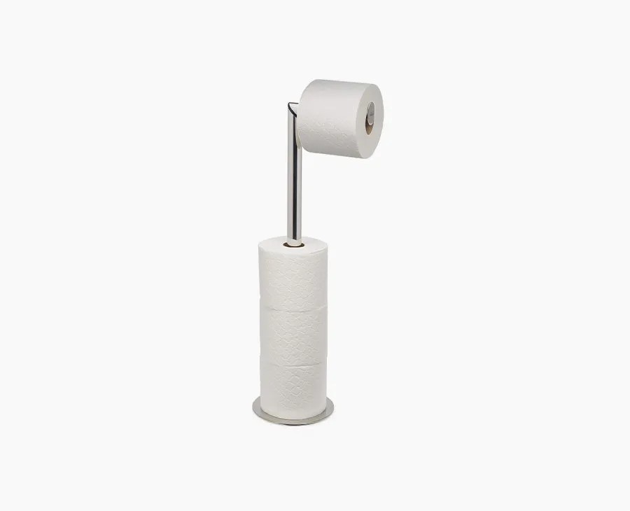 joseph-joseph-easystore-luxe-2-in-1-stainless-steel-toilet-roll-stand image 1