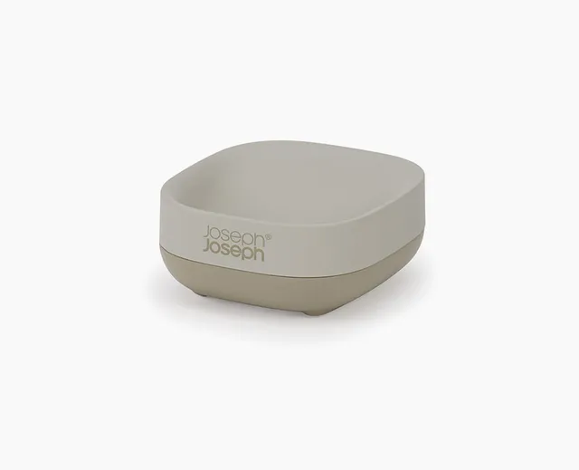joseph-joseph-slim-compact-matt-ecru-soap-dish image 1