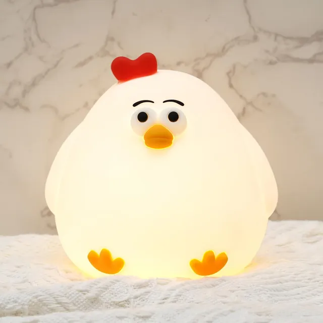 haakaa-baby-night-light-usb-rechargeable-chicken-squishy-lamp-with-2-level-dimma image 1