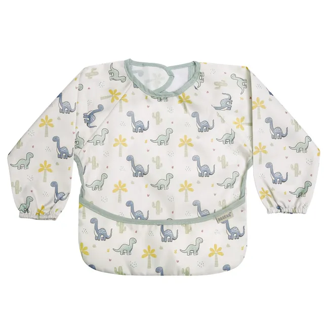 haakaa-long-sleeve-baby-bib-waterproof-adjustable-smock-for-eating-painting-play image 1