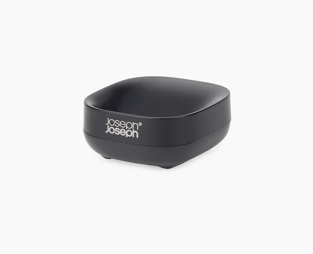joseph-joseph-slim-compact-matt-black-soap-dish image 1