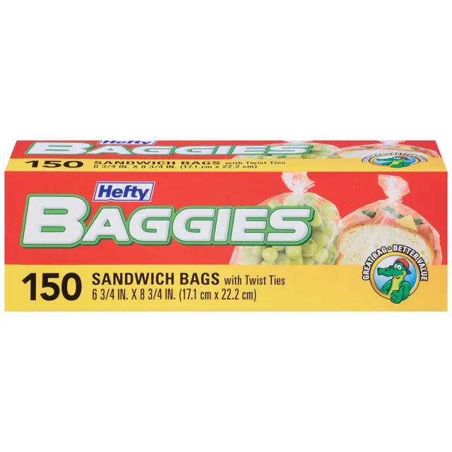 hefty-baggies-sandwich-storage-bags-twist-tie-150-count image 1
