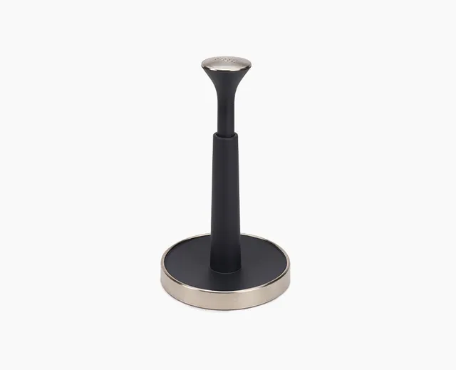 joseph-joseph-push-tear-grey-kitchen-roll-holder-with-push-down-lock image 1