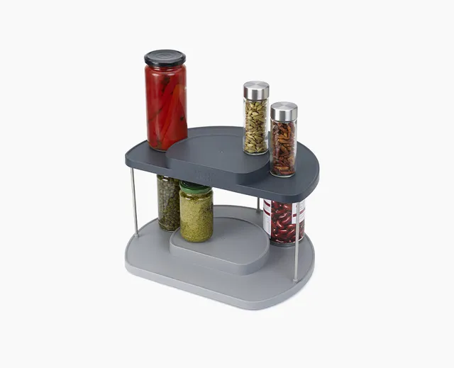 joseph-joseph-cupboardstore-2-tier-grey-rotating-organiser image 1