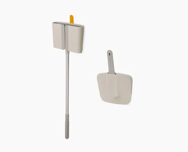 joseph-joseph-cleantech-wall-mounted-broom-dustpan-brush-set-with-telescopic-han image 1