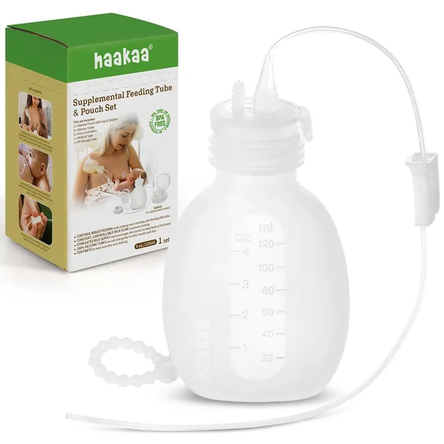 haakaa-supplemental-nursing-system-feeding-tube-pouch-set-sns-breastfeeding-kit- image 1