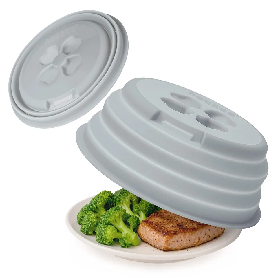 haakaa-collapsible-silicone-microwave-splatter-cover-11-5-inch-vented-with-cente image 1
