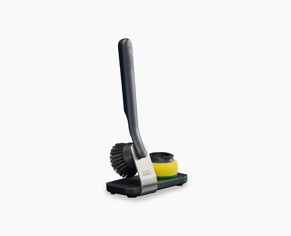 joseph-joseph-sinktech-washing-up-brush-sponge-set-with-steel-stand image 1