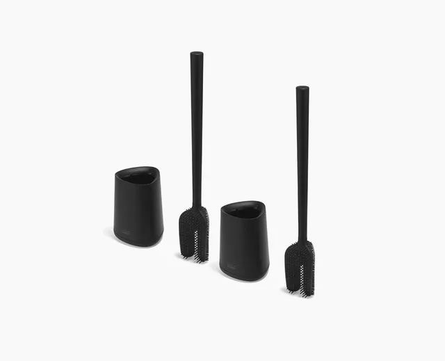 joseph-joseph-flex-360-lite-toilet-brush-pack-of-2-matt-black image 1