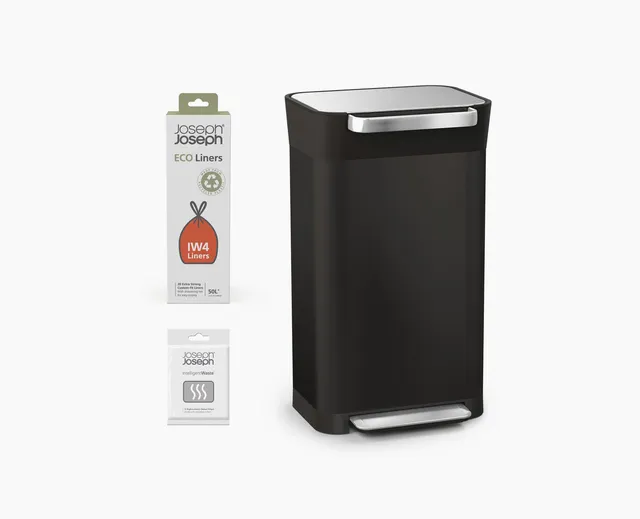joseph-joseph-titan-30l-black-trash-compactor-starter-set image 1