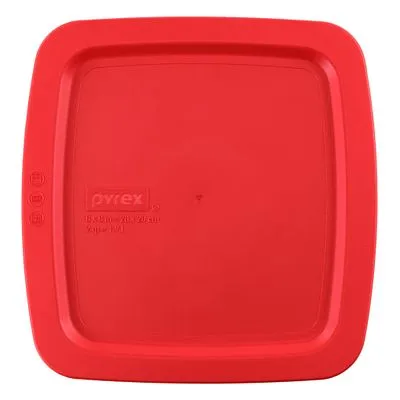 pyrex-red-lid-for-easy-grab-8-square-glass-baking-dish image 1