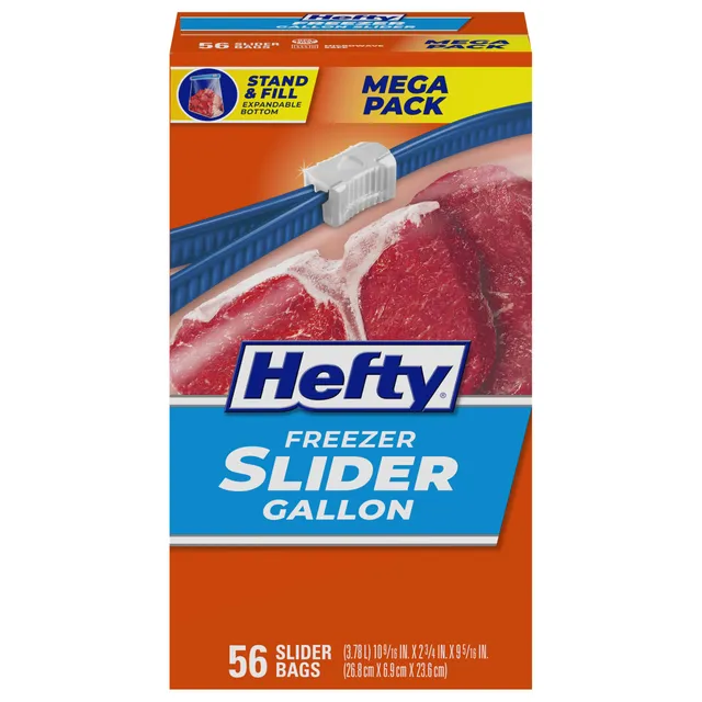 hefty-slider-1-gallon-freezer-bags-with-maxlock-track-56-count image 1