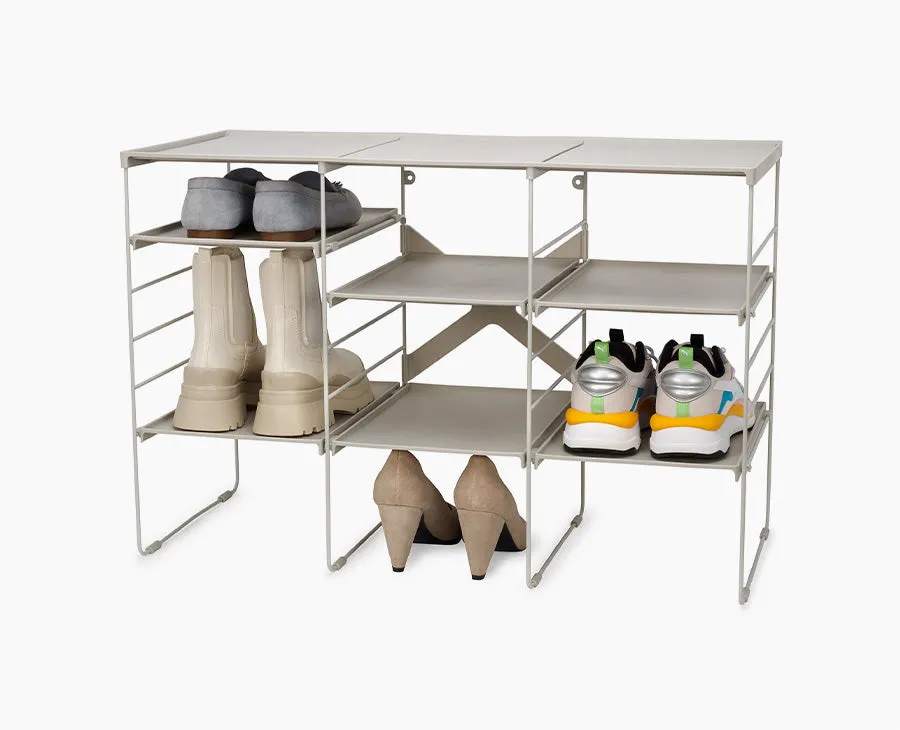 joseph-joseph-level-plus-large-adjustable-shoe-rack-ecru image 1
