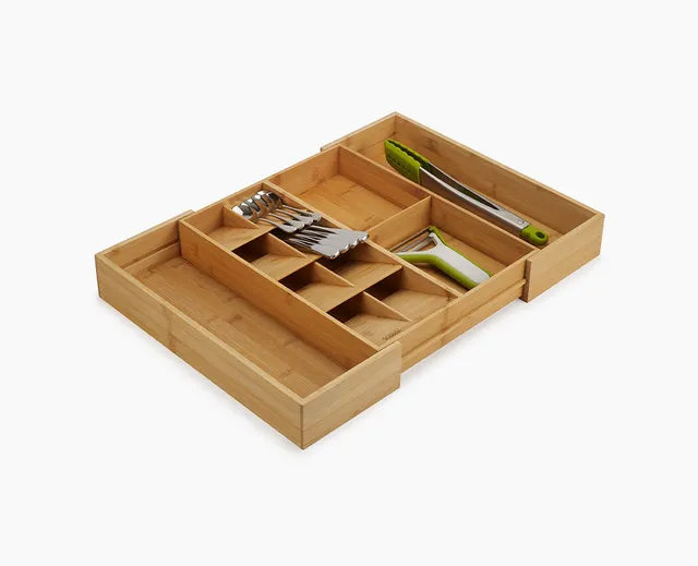 joseph-joseph-drawerstore-bamboo-expanding-cutlery-utensil-gadgets-organiser image 1